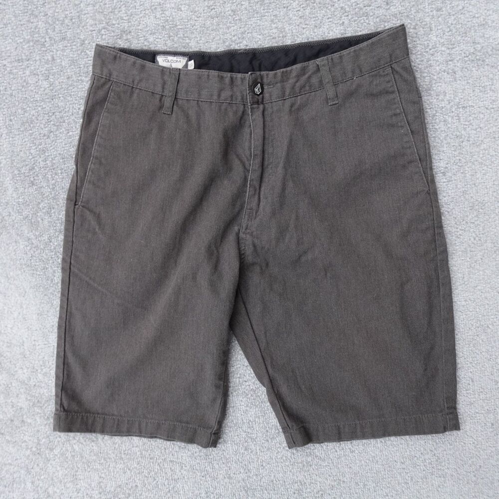 Volcom Shorts Mens 32 Gray Chino Corpo Class Skater Casual Street Outdoor Cotton